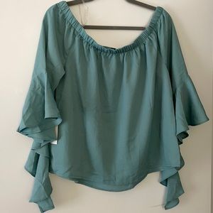 Bell Sleeve Off the Shoulder Top